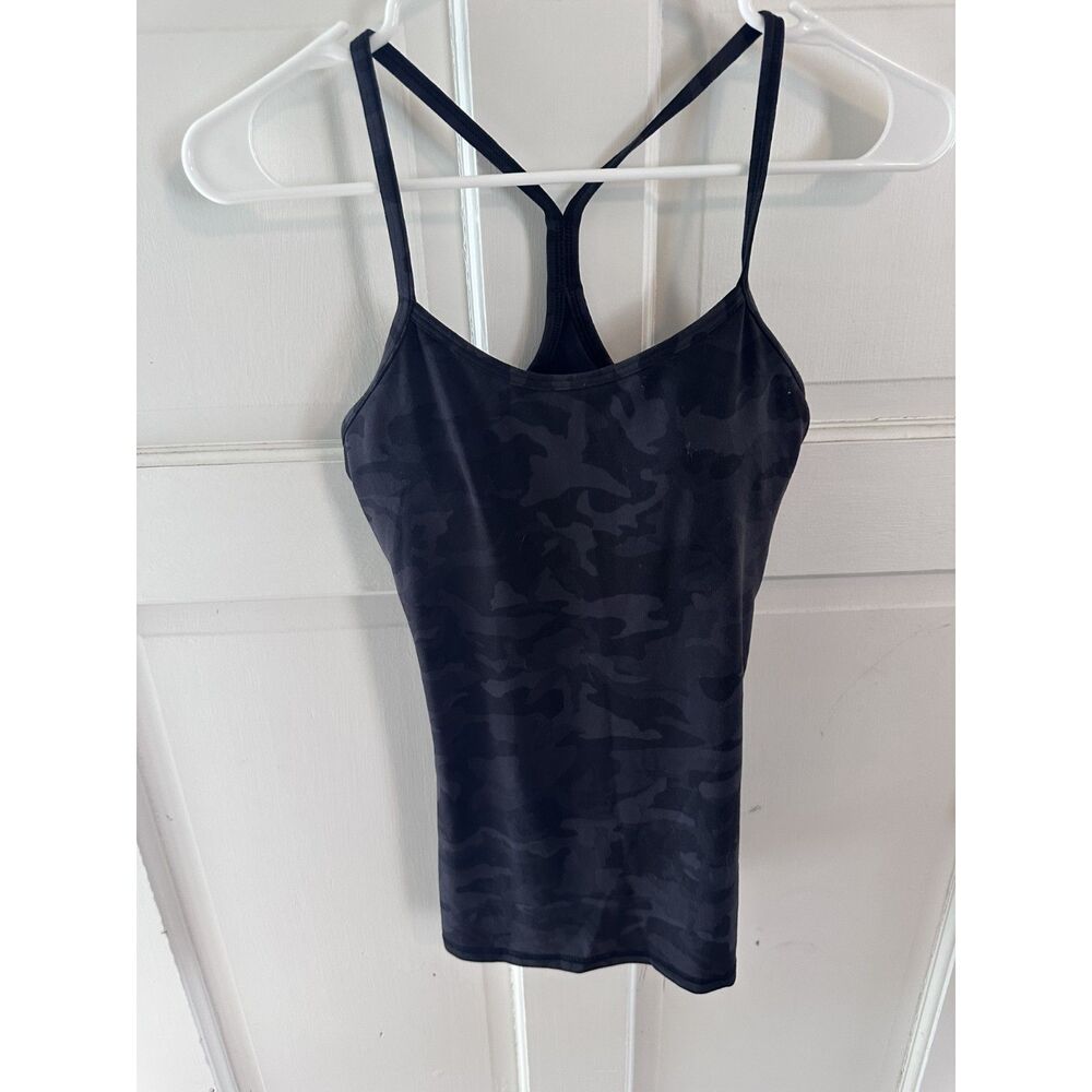 Lululemon Navy Camo Strappy Tank Top Size 4